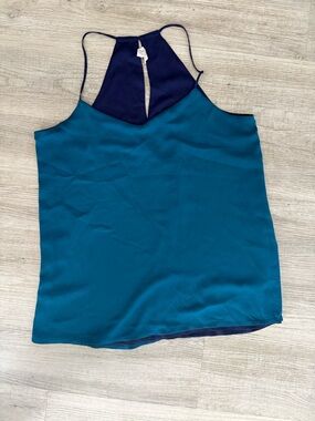Express Teal Cami with Navy Halter Yoke